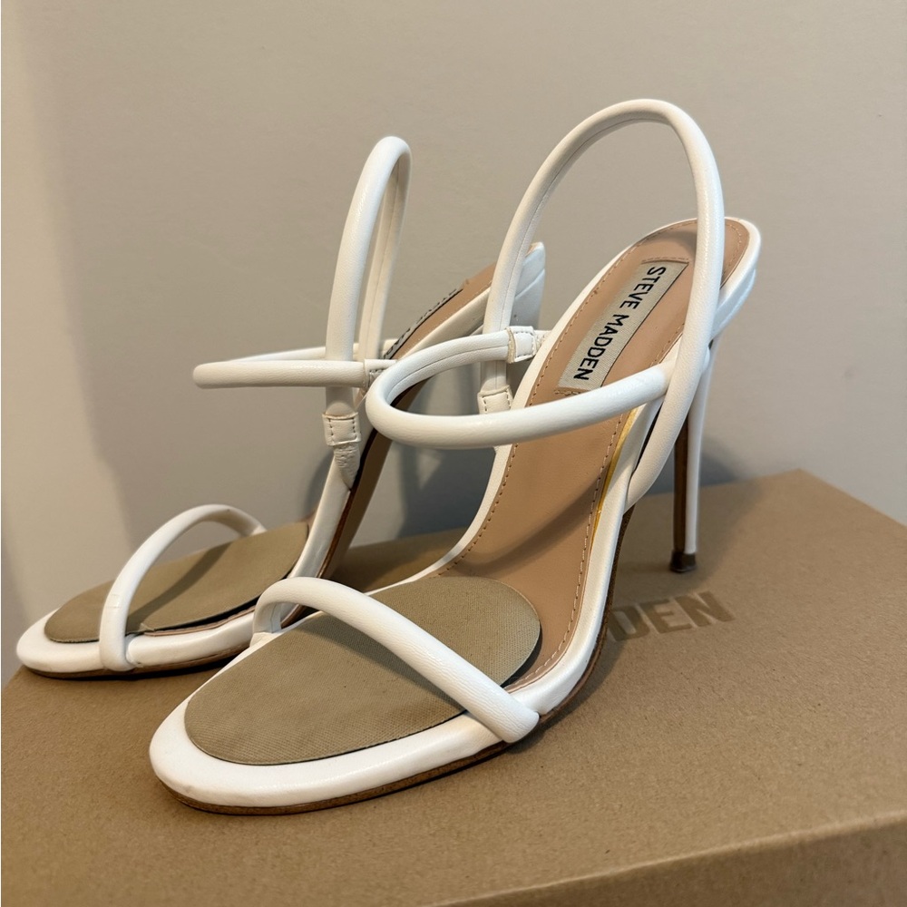 Steve Madden white heels